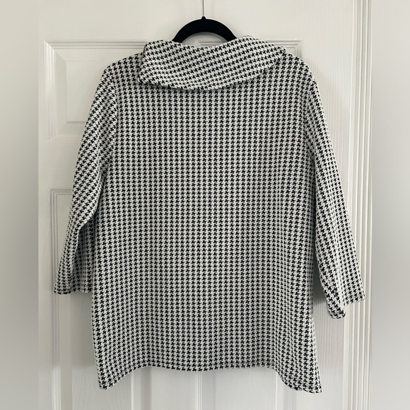 Sweet Houndstooth Envelope-Zip Collar Top BNWT SIZE 2 - Picture 2 of 5
